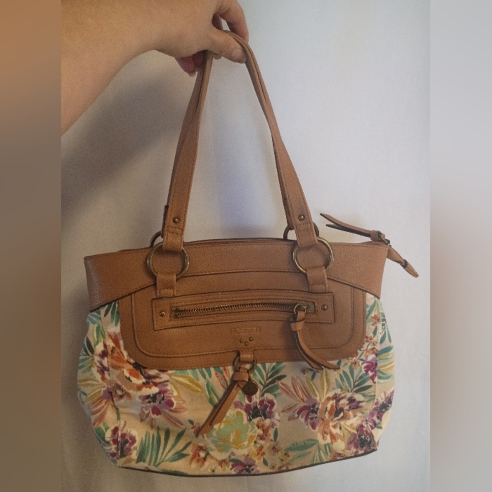 Rosetti Brown Floral Shoulder Bag